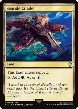 【ENG】【Foil】■サージ■《海辺の城塞/Seaside Citadel》[FIC]