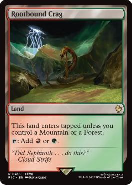 【ENG】【Foil】■サージ■《根縛りの岩山/Rootbound Crag》[FIC]