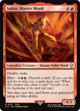 【ENG】【Foil】■サージ■《奥義継承者、マッシュ/Sabin, Master Monk》[FIC]