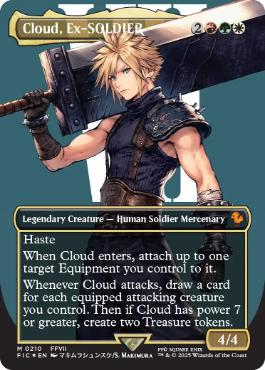 【ENG】【Foil】■ボーダーレスサージ■《元ソルジャー、クラウド/Cloud, Ex-SOLDIER》[FIC]
