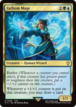 【ENG】【Foil】■サージ■《水深の魔道士/Fathom Mage》[FIC]