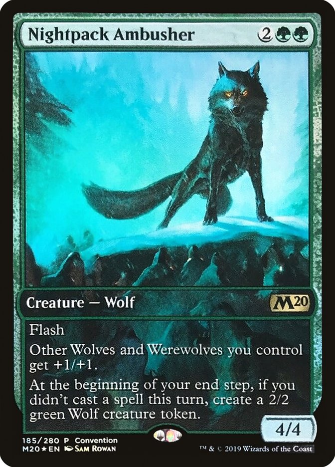 【ENG】【Foil】《夜群れの伏兵/Nightpack Ambusher》(Convention)[M20]