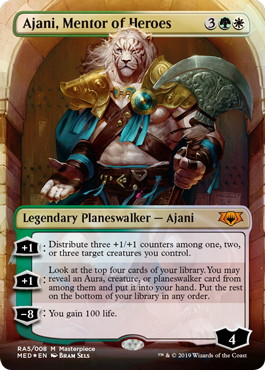 【ENG】【Foil】《英雄の導師、アジャニ/Ajani, Mentor of Heroes》(MED-RNA)[Mythic Edition]