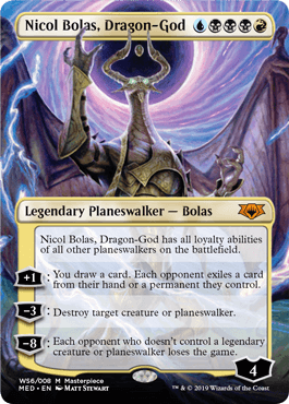 【ENG】【Foil】《龍神、ニコル・ボーラス/Nicol Bolas, Dragon-God》(MED-WAR)[Mythic Edition]
