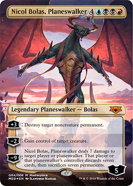 【ENG】【Foil】《プレインズウォーカー、ニコル・ボーラス/Nicol Bolas, Planeswalker》(MED-GRN)[Mythic Edition]