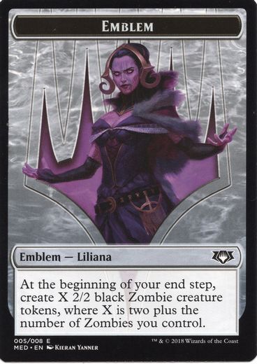 【ENG】(005)《紋章(最後の望み、リリアナ)/Emblem Liliana, the Last Hope Token》[MED-GRN]