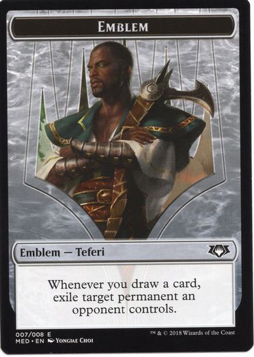 【ENG】(007)《紋章(ドミナリアの英雄、テフェリー) /Emblem Teferi, Hero of Dominaria Token》[MED-GRN]