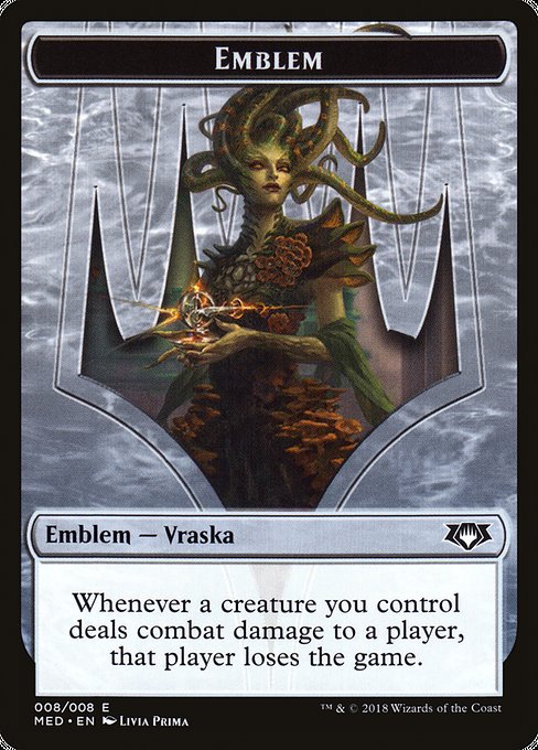 【ENG】(008)《紋章(ゴルガリの女王、ヴラスカ) /Emblem Vraska, Golgari Queen Token》[MED-GRN]