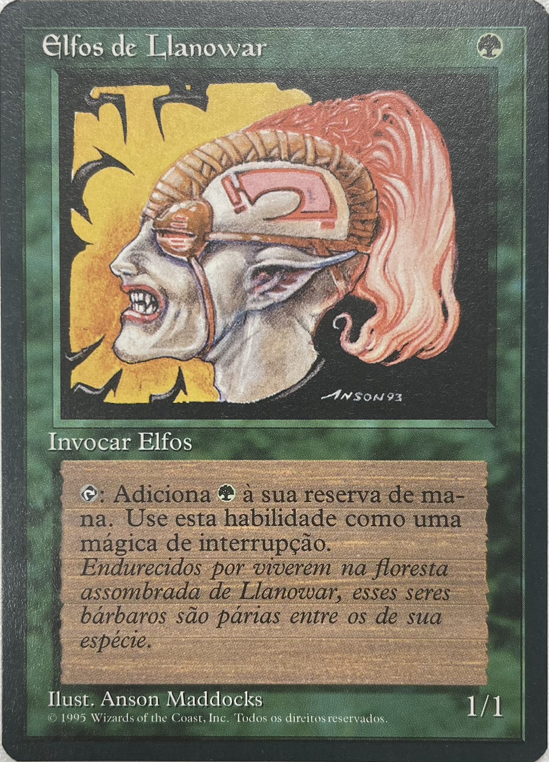 【POR】■黒枠■《ラノワールのエルフ/Llanowar Elves》[4ED]