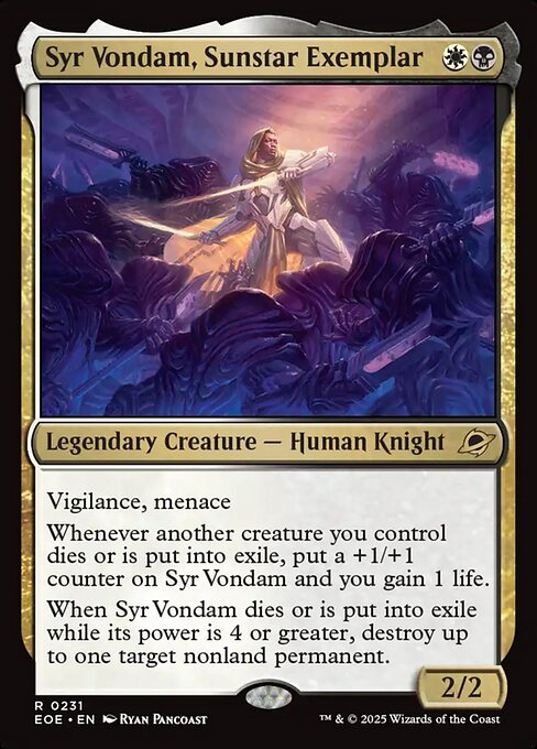 【ENG】《サンスターの模範、ヴォンダム卿/Syr Vondam, Sunstar Exemplar》[EOE]