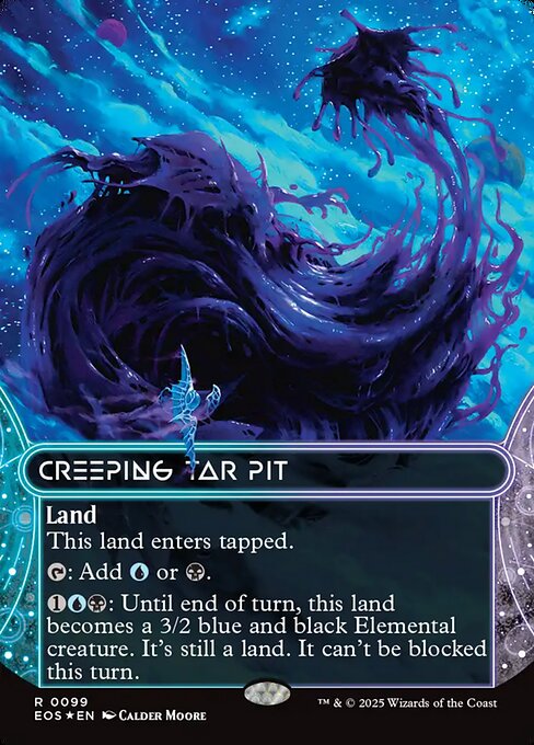 【ENG】【Foil】■ギャラクシー■《忍び寄るタール坑/Creeping Tar Pit》(099)[EOS]