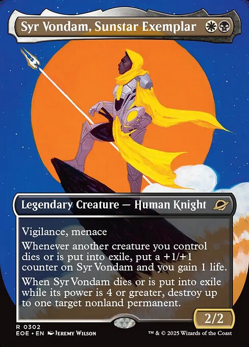 【ENG】【Foil】■ボーダーレス■《サンスターの模範、ヴォンダム卿/Syr Vondam, Sunstar Exemplar》[EOE]