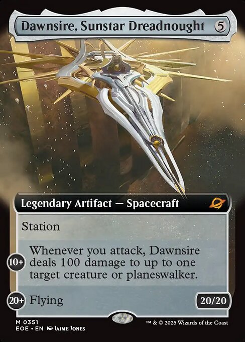 【ENG】【Foil】■拡張アート■《サンスターの弩級艦、ドーンサイアー/Dawnsire, Sunstar Dreadnought》[EOE]