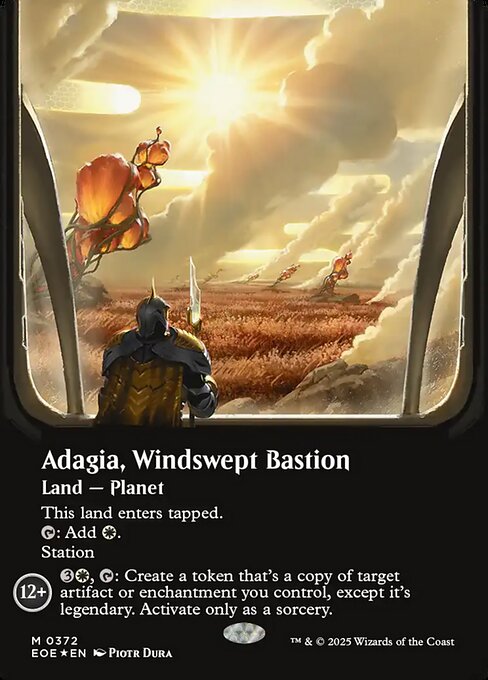 【ENG】【Foil】■ギャラクシー■《吹きさらしの要塞、アダージア/Adagia, Windswept Bastion》[EOE]