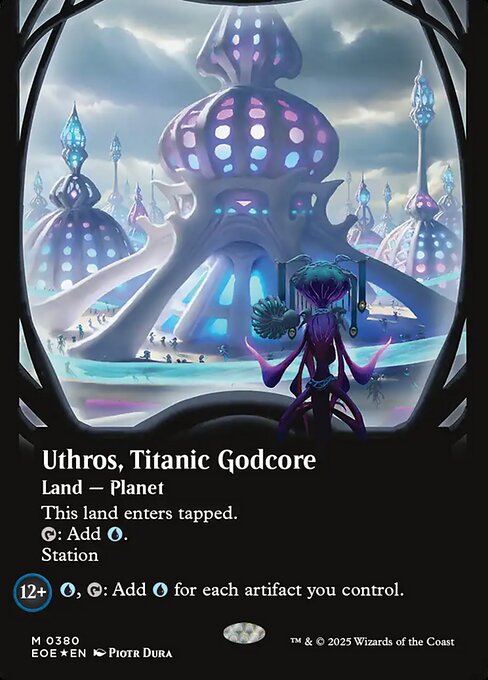 【ENG】【Foil】■ギャラクシー■《巨大な神核、ウスロス/Uthros, Titanic Godcore》[EOE]