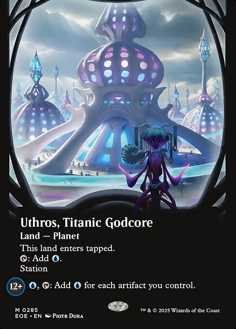 【ENG】【Foil】■ボーダーレス■《巨大な神核、ウスロス/Uthros, Titanic Godcore》[EOE]