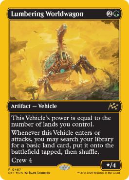 【ENG】【Foil】■FP■《重厚な世界踏破車/Lumbering Worldwagon》[DFT]