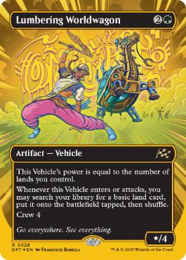 【ENG】【Foil】■FP/ボーダーレス■《重厚な世界踏破車/Lumbering Worldwagon》[DFT]