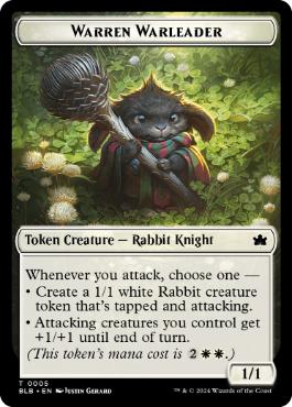 【ENG】【Foil】(005)《巣穴の戦導者トークン/Warren Warleader Token》[BLB]