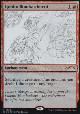 【ENG】【Foil】《ゴブリンの砲撃/Goblin Bombardment》(7022)[Secret Lair]