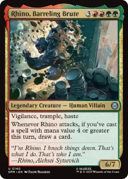【ENG】《怒涛の粗暴者、ライノ/Rhino, Barreling Brute》[SPM]