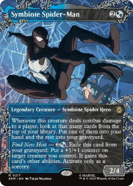 【ENG】【Foil】■ボーダーレス■《シンビオートのスパイダーマン/Symbiote Spider-Man》[SPM]