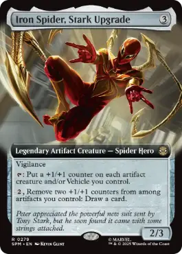 【ENG】【Foil】■拡張アート■《スタークによる改良、アイアン・スパイダー/Iron Spider, Stark Upgrade》[SPM]