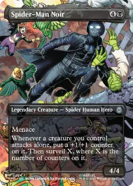 【ENG】【Foil】■ボーダーレス■《スパイダーマン・ノワール/Spider-Man Noir》[SPM]