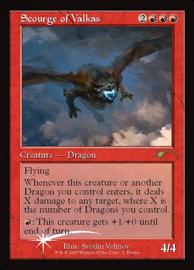 【ENG】【Foil】■旧枠■《ヴァルカスの災い魔/Scourge of Valkas》[その他プロモ]