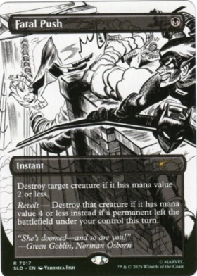 【ENG】【Foil】■ボーダーレス■《致命的な一押し/Fatal Push》(7017)[Secret Lair]