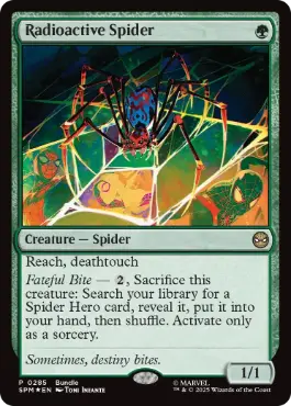 【ENG】【Foil】《放射線を浴びた蜘蛛/Radioactive Spider》[Bundleプロモ]