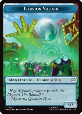 【ENG】【Foil】《イリュージョン・悪人+蜘蛛トークン/Illusion Villain+Spider Token》[SPM]