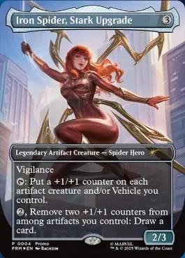 【ENG】【Foil】■ボーダーレス■《スタークによる改良、アイアン・スパイダー/Iron Spider, Stark Upgrade》[その他プロモ]