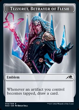 【ENG】【Foil】(019)《紋章(肉体の裏切者、テゼレット)/Emblem Tezzeret, Betrayer of Flesh》[NEO]