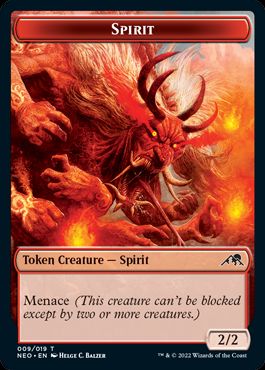 【ENG】【Foil】(009)《スピリットトークン/Spirit Token》[NEO] 赤