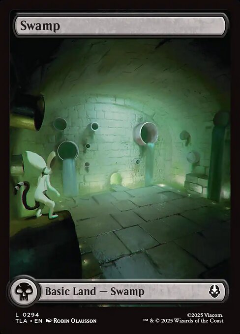 【ENG】【Foil】■フルアート■《沼/Swamp》(294)[TLA]