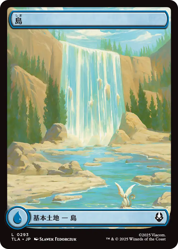 【JPN】【Foil】■フルアート■《島/Island》(293)[TLA]