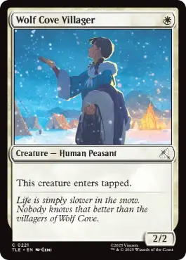 【ENG】【Foil】《狼湾の村人/Wolf Cove Villager》[TLE]