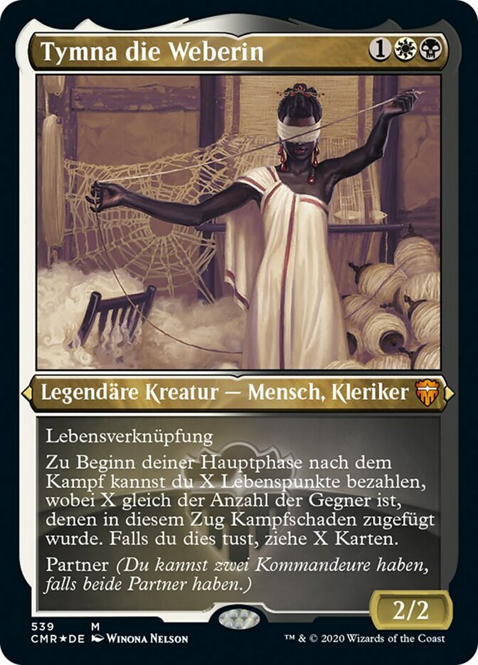 【GER】【Foil】■エッチング■《織り手のティムナ/Tymna the Weaver》[CMR]