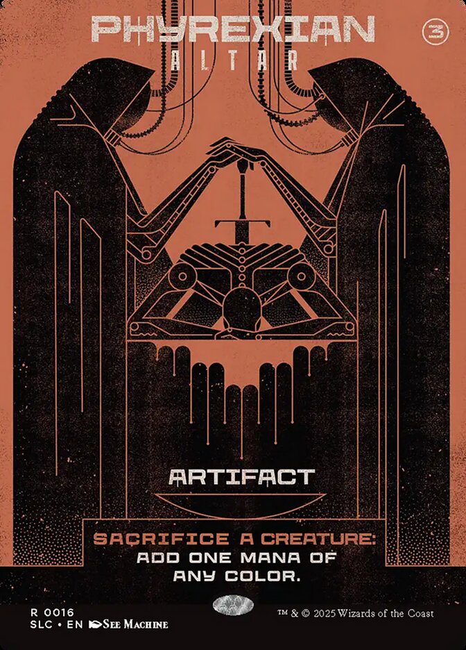 MTG ファイレクシアの供犠台　Phyrexian Altar foil ENG】【Foil】□ボーダーレス□《ファイレクシアの供犠台/Phyrexian