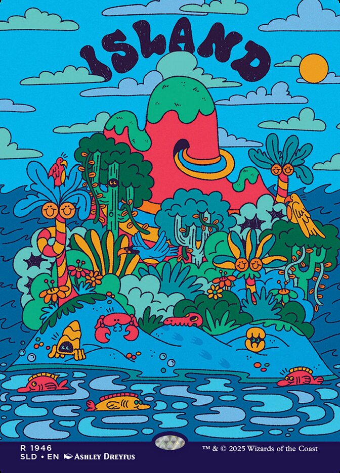 【ENG】【Foil】■ボーダーレス■《島/Island》(1946)[Secret Lair]