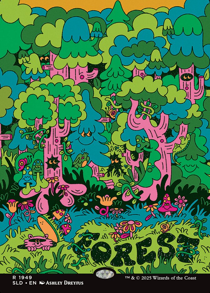 【ENG】【Foil】■ボーダーレス■《森/Forest》(1949)[Secret Lair]