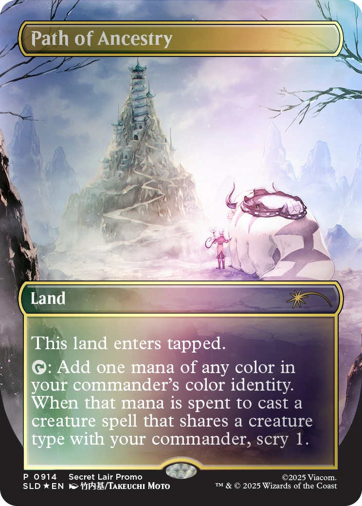 【ENG】【Foil】■ボーダーレス■《祖先の道/Path of Ancestry》(0914)[Secret Lair]